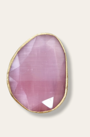 Anello regolabile in ottone con occhio di gatto Spedizione Gratuita