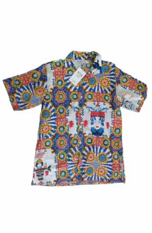 Camicia hawaiana unisex sicilia 100% cotone taglie: S/M ;  L/XL Spedizione Gratuita