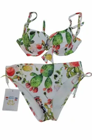 Bichini  coppa fiocco cactus e teste di moro,slip culisse. Bratelline regolabili Spedizione Gratuita