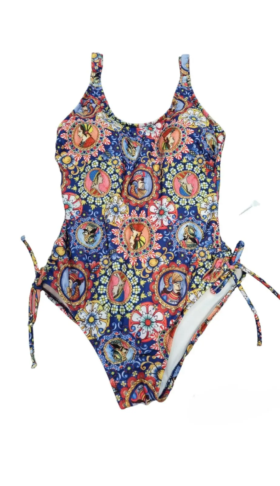Costume intero con coppe estraibili ,bratelline regolabili, coprente. Fantasia  Pupi Spedizione Gratuita