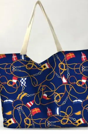 Borsa Shopper Grande da Spiaggia in Poliestere con Chiusura Zip – Fantasia Nautica Spedizione Gratuita Borsa Shopper Grande da Spiaggia in Poliestere con Chiusura Zip – Fantasia Nautica Spedizione Gratuita