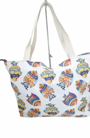 Borsa Shopper Grande da Spiaggia in Poliestere con Fantasia Pesci Grandi – Fatta a Mano in Italia Spedizione Gratuita Borsa Shopper Grande da Spiaggia in Poliestere con Fantasia Pesci Grandi – Fatta a Mano in Italia Spedizione Gratuita