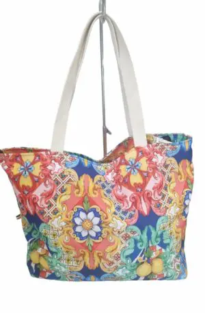 Borsa Shopper Grande da Spiaggia in Poliestere con Chiusura Cerniera Zip – Fantasia Donna Rosalia Spedizione Gratuita Borsa Shopper Grande da Spiaggia in Poliestere con Chiusura Cerniera Zip – Fantasia Donna Rosalia Spedizione Gratuita