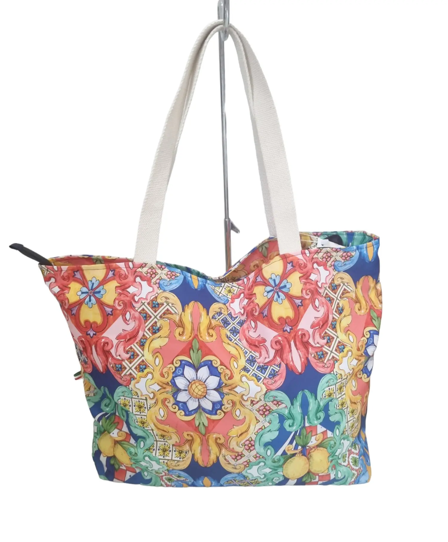 Borsa Shopper Grande da Spiaggia in Poliestere con Chiusura Cerniera Zip – Fantasia Donna Rosalia Spedizione Gratuita Borsa Shopper Grande da Spiaggia in Poliestere con Chiusura Cerniera Zip – Fantasia Donna Rosalia Spedizione Gratuita