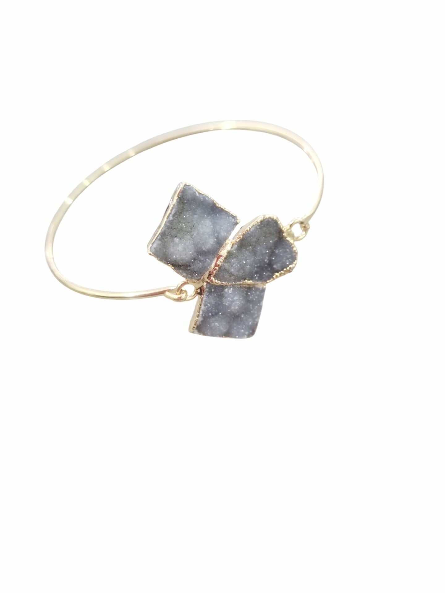 Rigid bracelet made of brass with central opening druzy Free shipping Bracciale rigido realizzati in ottone con druzy apertura centrale Spedizione Gratuita