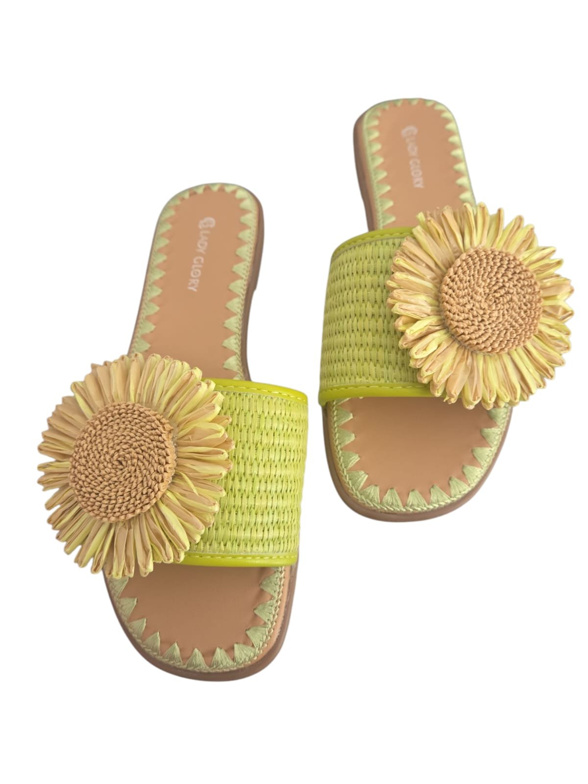 Ciabattine con fiore in rafia, suola antiscivolo e rialzo 1.5cm. verdi Spedizione Gratuita Ciabattine con fiore in rafia, suola antiscivolo e rialzo 1.5cm. verdi Spedizione Gratuita