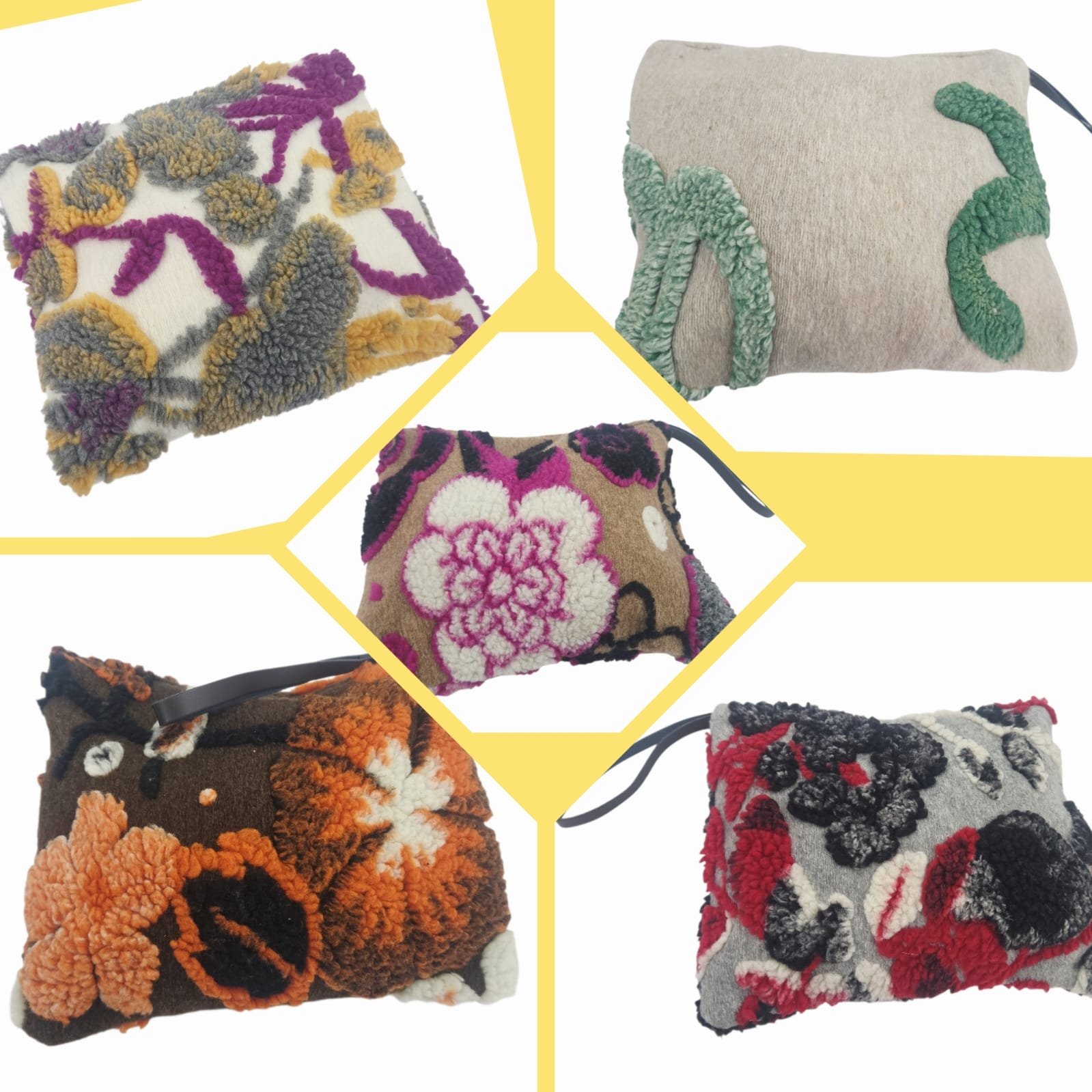 Wristlet bags made of fabric with genuine leather wristband, made in Italy, zip closure. Dimensions: L 27 H 23 Free shipping Borsette Polsiere realizzate in tessuto con polsiera in vera pelle,made italy, chiusra con zip. misure L 27 H23 Spedizione Gratuita