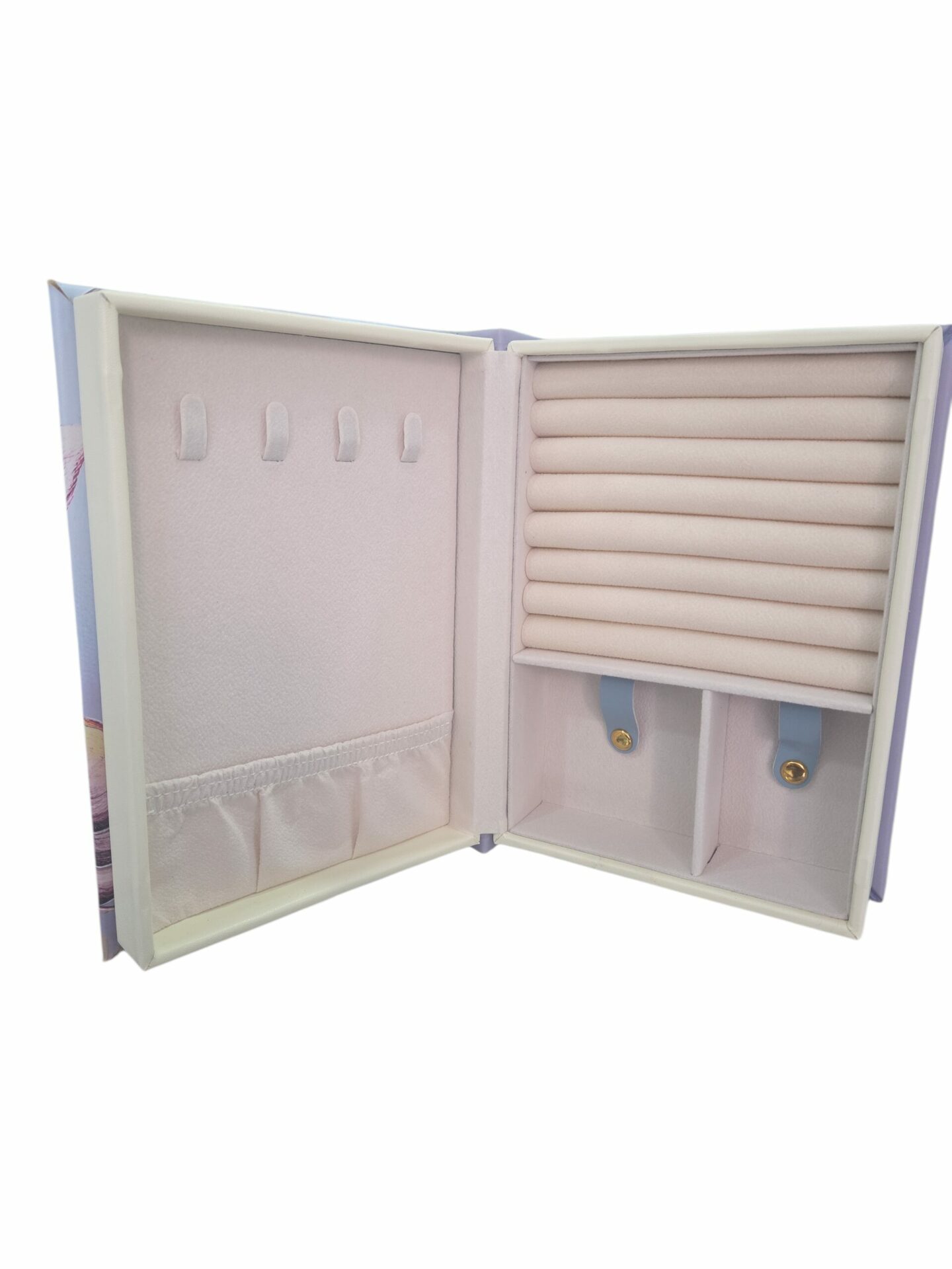Portagioie libro in cartone con copertina floreale interno rivestito con vari scomparti
misure P15 H7 L20 Spedizione Gratuita