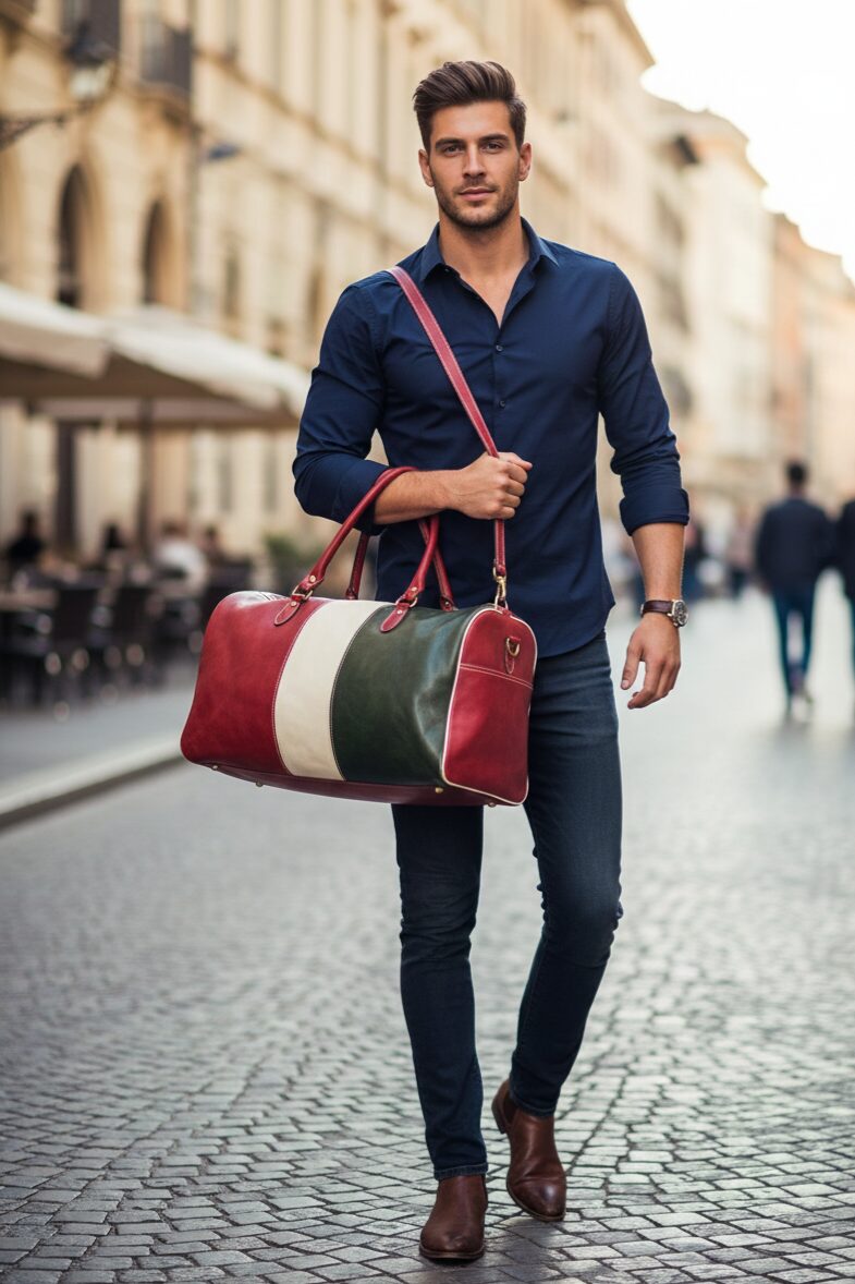 Borsone da viaggio/palestra in vera pelle,made Italy, dotato di tracolla, interno foderato con doppie tasche laterali aperte e una laterale con zip,tacchetti sulla base.
misure L53 B25 H32 Spedizione Gratuita Borsone da viaggio/palestra in vera pelle,made Italy, dotato di tracolla, interno foderato con doppie tasche laterali aperte e una laterale con zip,tacchetti sulla base.
misure L53 B25 H32 Spedizione Gratuita