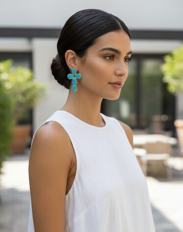 Cross earrings made with cat's eye on a brass base, length 6.5cm, weight 16.7gr Free shipping Orecchini croce realizzati con occhio di gatto su base in ottonelunghezza 6.5cmpeso 16.7gr Spedizione Gratuita