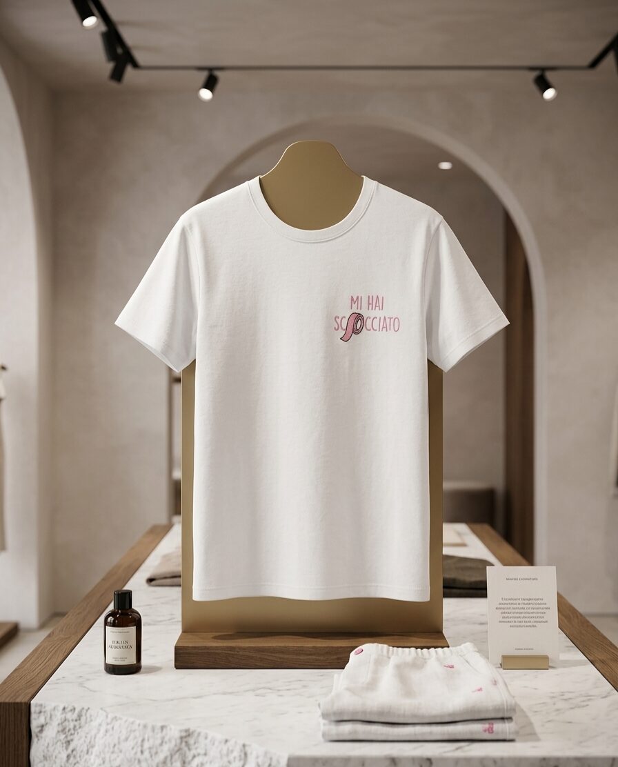 T shirt manica corta con scritta ricamata “mi hai scocciata” taglia unica, vestibilità morbida.
composizione 95% cotone 5% elastame Spedizione Gratuita T shirt manica corta con scritta ricamata “mi hai scocciata” taglia unica, vestibilità morbida.
composizione 95% cotone 5% elastame Spedizione Gratuita