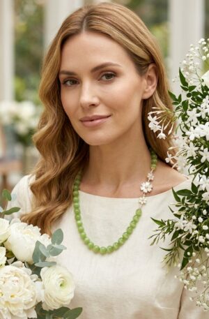 Collana realizzata con occhio di gatto e laterale con fiori di cristallo su base in ottone, possibilità di metterli anche centrali
lunghezza 70cm Spedizione Gratuita
