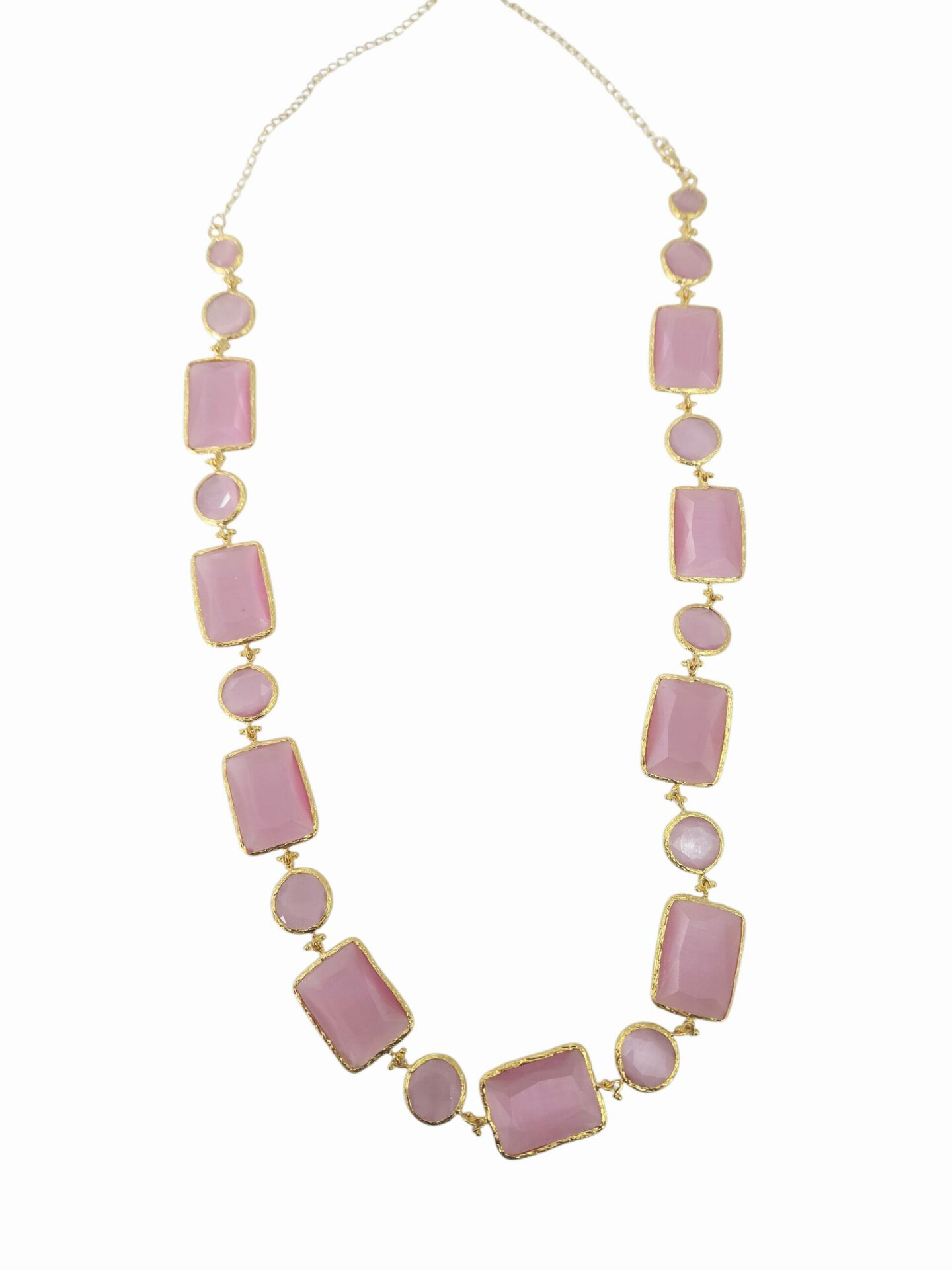 Collana realizzata con piastre rettangolari e tonde in occhio di gatto circondate da ottone. Possibilità si farla sia girocollo che lunga.
Colore rosa
Lunghezza 71cm Spedizione Gratuita Collana realizzata con piastre rettangolari e tonde in occhio di gatto circondate da ottone. Possibilità si farla sia girocollo che lunga.
Colore rosa
Lunghezza 71cm Spedizione Gratuita