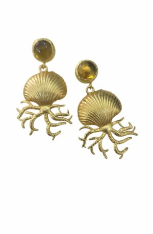 Orecchini  realizzati con quarzo ed ottone
lunghezza 4cm
peso 5.6gr Spedizione Gratuita