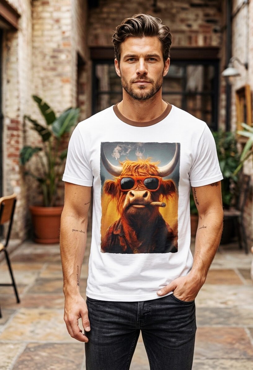 T-shirt Uomo in cotone con stampa Toro , simpatica e briosa.Taglia L Spedizione Gratuita T-shirt Uomo in cotone con stampa Toro , simpatica e briosa.Taglia L Spedizione Gratuita
