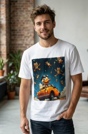 T-shirt Uomo in cotone con stampa Papero , simpatica e briosa.Taglia M Spedizione Gratuita T-shirt Uomo in cotone con stampa Papero , simpatica e briosa.Taglia M Spedizione Gratuita