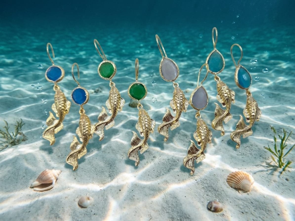 Brass carp earrings with green, neutral, light blue and turquoise cat's eye stones. Turquoise and neutral drop length 6 cm weight 5.4g Green and light blue round 5.5cm weight 5.1g Free shipping Orecchini carpa in ottone con pietre occhio di gatto verde, neutro, azzurro e turchese.Goccia turchese e neutro lunghezza 6 cm peso 5.4grTondo verde e azzurro 5.5cm peso 5.1gr Spedizione Gratuita