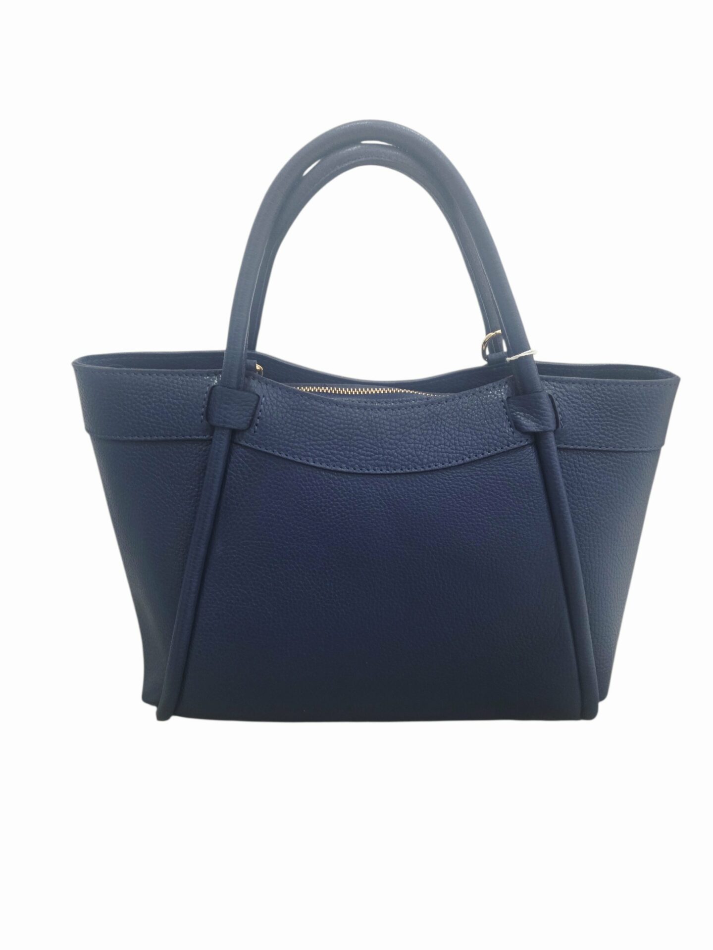 Genuine blue leather bag, made in Italy, with shoulder strap, single internal compartment lined with side pockets and zip closure. Dimensions: H24 W12 L30 Free shipping Borsa in vera pelle blu,made Italy, dotata di tracolla scomparto interno unico foderato con tasche laterali e chiusura con zip.misure H24 B12 L30 Spedizione Gratuita